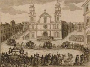 Enterrement du Dauphin devant la cathédrale de Sens