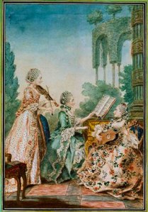 Les filles du compositeur Pancrace Royer, professeur de musique des Enfants de France