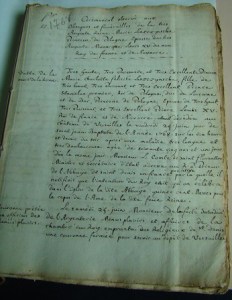 Première page du manuscrit