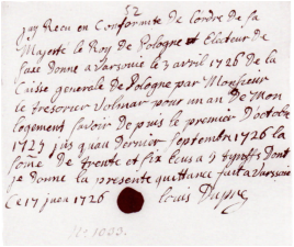 Quittance de Louis Dupré