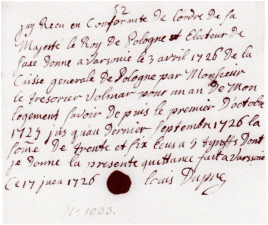 Quittance de Louis Dupré